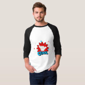 T-shirt raglan basic à manches 3/4 (Devant entier)