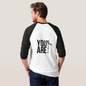 T-shirt raglan basic à manches 3/4 (Dos entier)