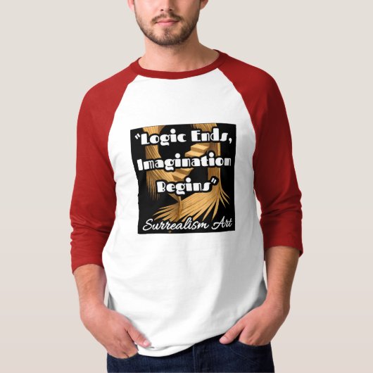 T-shirt raglan basic pour hommes à manches 3/4 (Devant)
