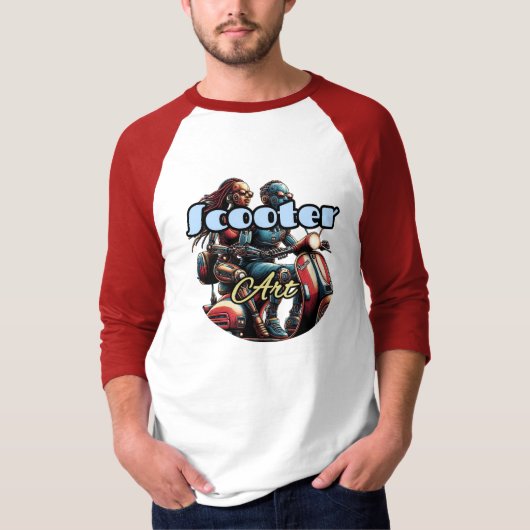 T-shirt raglan basic pour hommes à manches 3/4 (Devant)