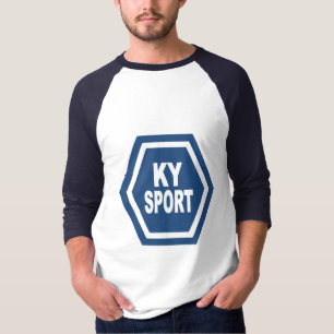 T-shirt raglan blanc marine KENTUCKY SPORT