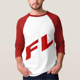T-shirt raglan blanc rouge FLORIDA