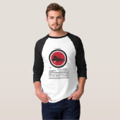 T-shirt Raglan chanceux de type (Devant entier)