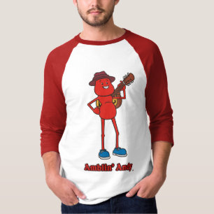 T-shirt Raglan de base de douille d'Andy 3/4