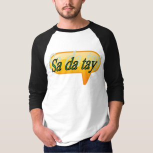T-shirt Raglan de base de douille d'argot de Thang 3/4 (SA