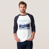 T-shirt Raglan de base de douille de glacier de Johns (Devant entier)