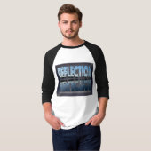 T-shirt raglan de base de la douille des hommes (Devant entier)