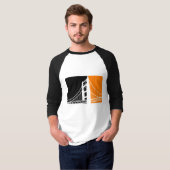 T-shirt Raglan de douille de San Francisco Bay 3/4 (Devant entier)