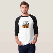 T-shirt raglan du base-ball des hommes (Devant entier)