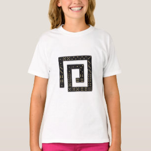 T-shirt raglan en spirale de domino (enfant)
