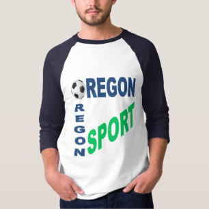 T-shirt raglan marine blanche OREGON SPORT