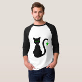 T-shirt Raglan noir (Devant entier)