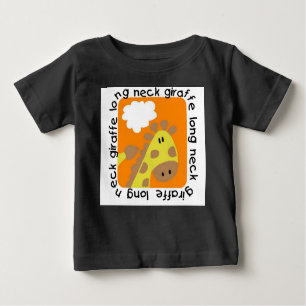 T-shirt Raglan pour bébé girafe à long cou