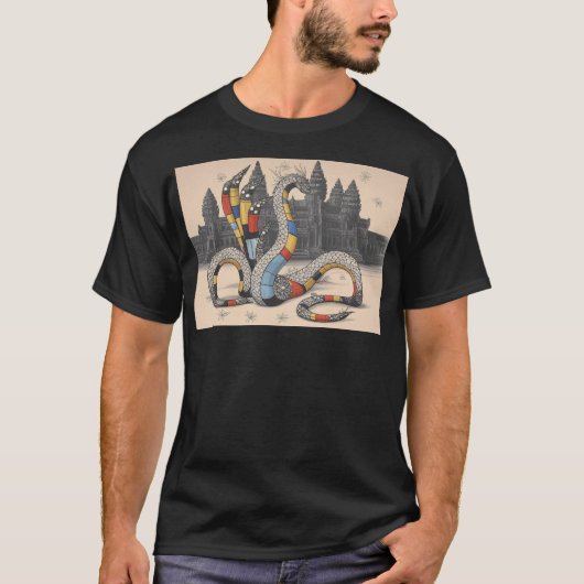 T-shirt Rahu Abstrait À Angkor Wat (Devant)