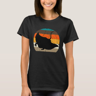 T-shirt Raie Manta Rétro Vintage Poisson Stingray Océan Bi
