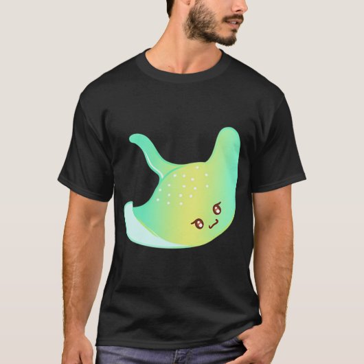 T-shirt Raie mignonne colorée (Devant)