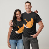 T-shirt Raie mignonne orange (Unisexe)