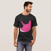 T-shirt Raie mignonne rose (Devant entier)
