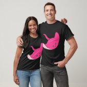 T-shirt Raie mignonne rose (Unisexe)