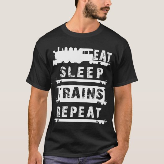 T-shirt Railfan Rail Buff Trainspotter (Devant)