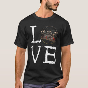 T-shirt Railroad Love Déplaisant Modern Train Model Railro