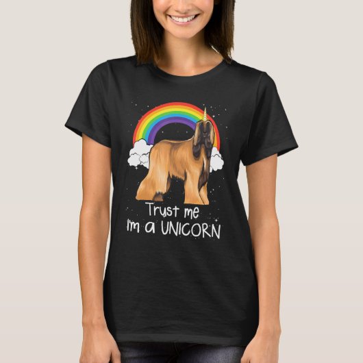T-shirt Rainbow Afghan Hound Faites-moi confiance m'a Unic (Devant)