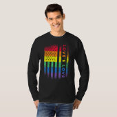 T-shirt Rainbow American Flag aime la fierté (Devant entier)