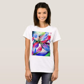 T-shirt Rainbow Azalea fleur aquarelle originale (Devant entier)