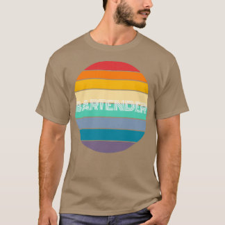 T-shirt Rainbow BARTENDER Retro Vintage