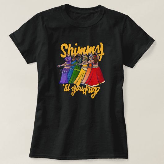 T-shirt Rainbow Belly Dancer Art Belly Dance Troupe (Design devant)