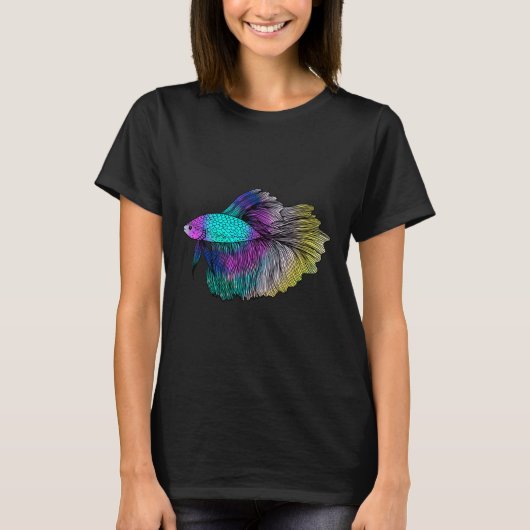 T-shirt Rainbow Betta Fish 379 (Devant)
