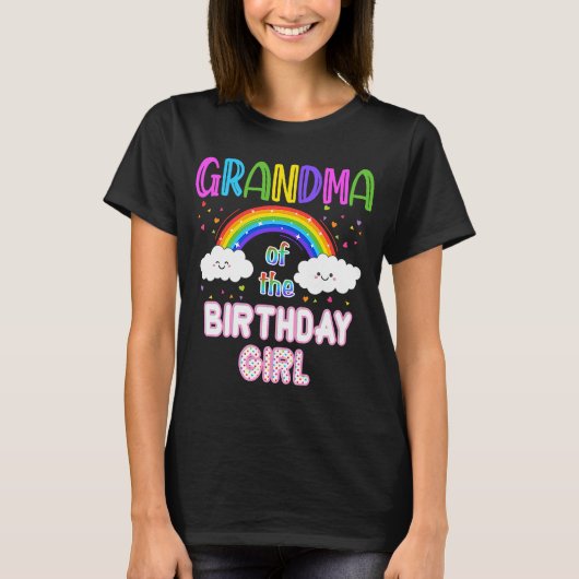 T-shirt Rainbow Birthday Party Thème Unicorn Matching Grou (Devant)