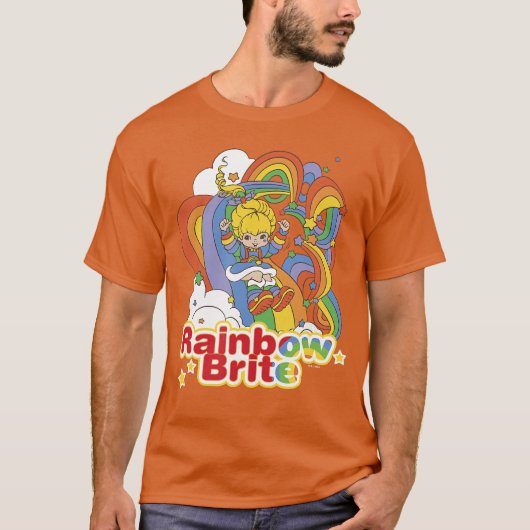T-shirt Rainbow Brite Wisp Sliding Down Rainbows Portrait  (Devant)