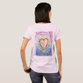 T-shirt Rainbow Cancer Heart (Dos entier)