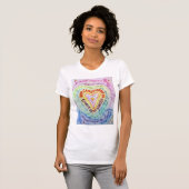T-shirt Rainbow Cancer Heart (devant) (Devant entier)