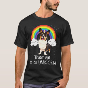 T-shirt Rainbow Cardigan Welsh Corgi Faites-moi confiance 
