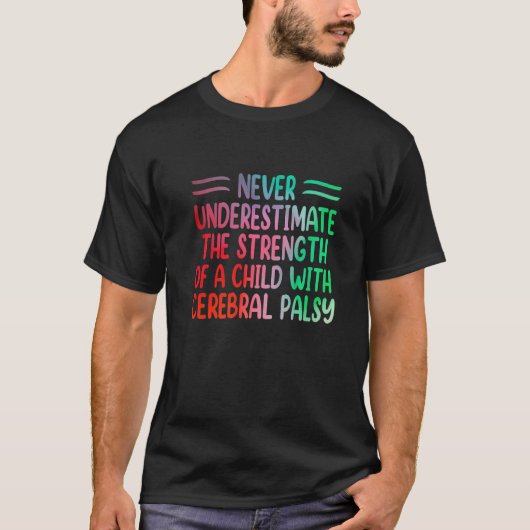 T-shirt Rainbow Cerebral Palsy Awareness Physical Therapy  (Devant)