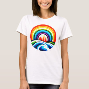 T-shirt Rainbow City Skyline Urban Diversity & Hope Design