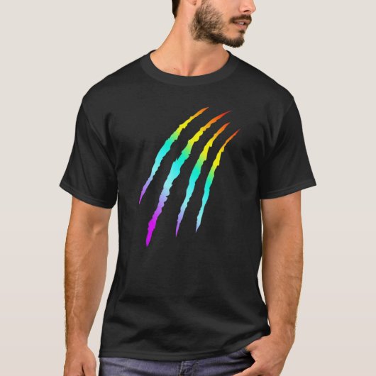 T-shirt Rainbow Claw marque LGBTQ (Devant)