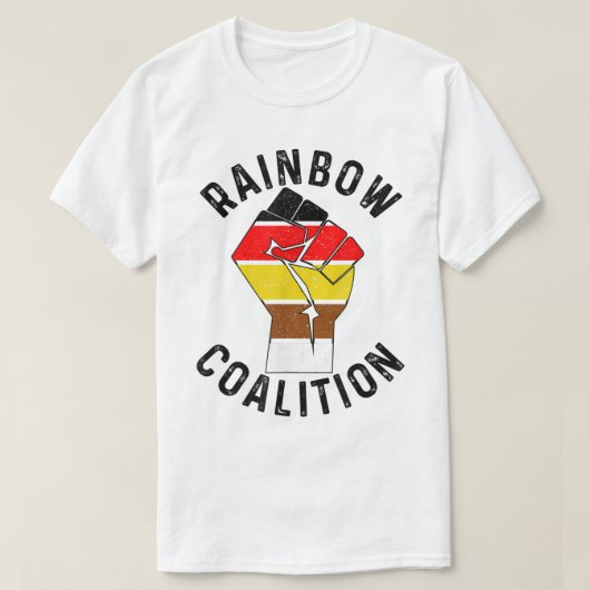 T-shirt Rainbow Coalition Fred Hampton  Chicago Politics  (Design devant)