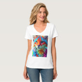 T-shirt Rainbow Colored Furry Cat-68587 (Devant entier)