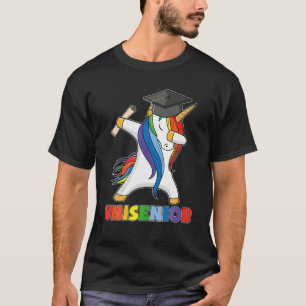 T-shirt Rainbow Dabbing Unicorn Dance Étudiant supérieur