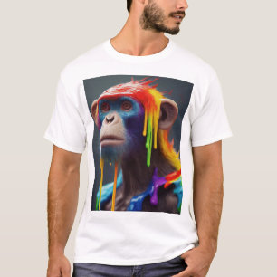 T-shirt "Rainbow Driving Monkey : Bold and Playy Design"