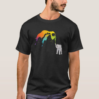 T-shirt Rainbow Elephant Safari animal Whisperer Zoologie