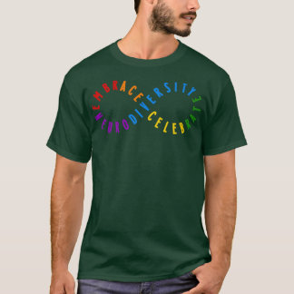 T-shirt Rainbow Embrace Neurodiversity ASD ADHD Autism Awa