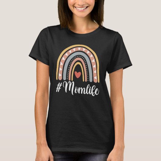 T-shirt Rainbow Empreinte de léopard Maman Vie pour la fêt (Devant)