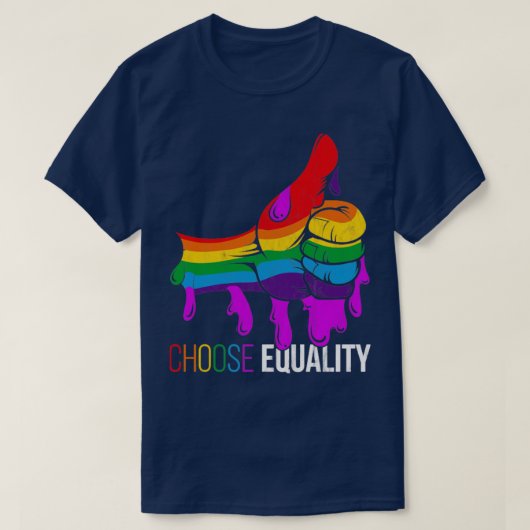 T-shirt Rainbow Equality Gay pride LGBT (Design devant)