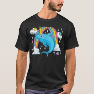 T-shirt Rainbow Fairytale Ocean Animal Sharkicorn Unicorn
