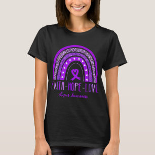 T-shirt Rainbow Faith Hope Love Lupus Awareness