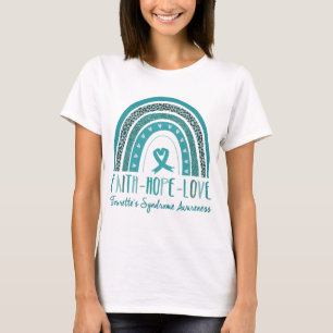T-shirt Rainbow Faith Hope Love Tourette's Syndrome